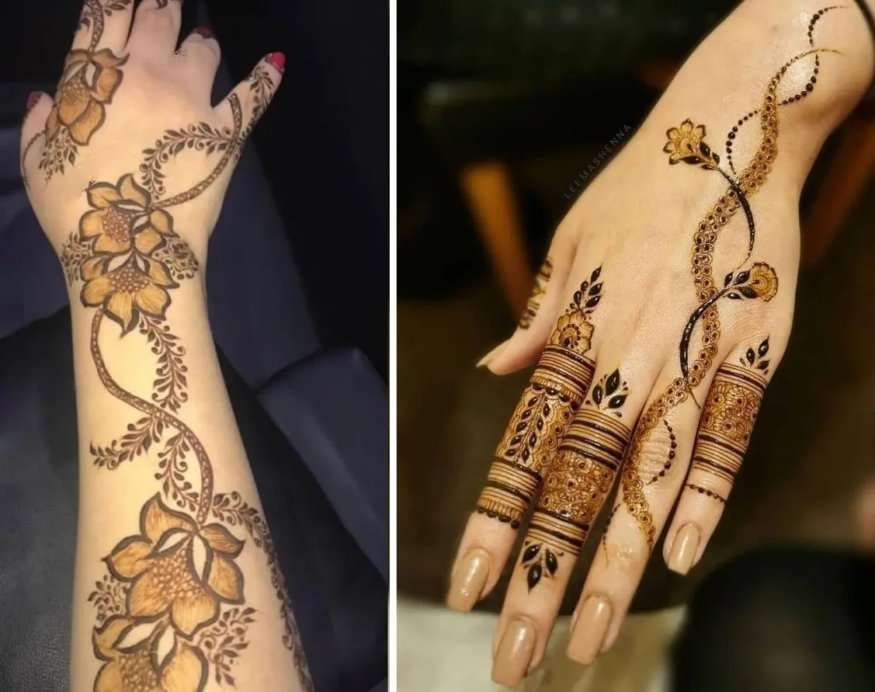 نقش حناء للرجلين بسيط