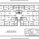 مخطط تصميم عمارة سكنية 4 شقق