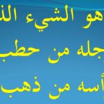 حل لغز أرجله من حطب ورأسه من ذهب