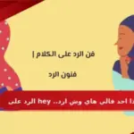 الرد على hey ..اذا احد قالي هاي وش ارد