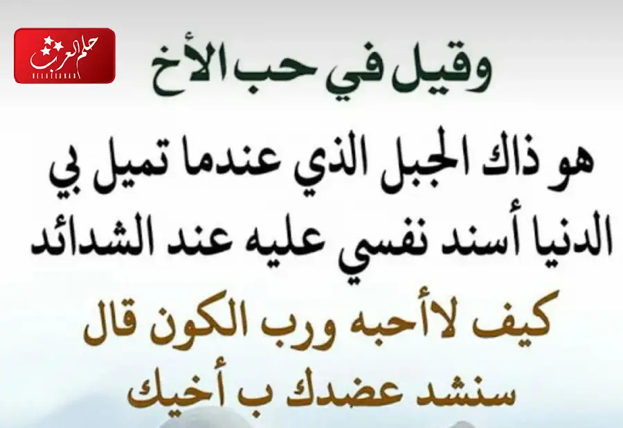 احلى كلام عن الأخ ، كلام جميل عن الاخ فيس بوك