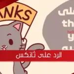 الرد على ثانكس .. اذا احد قال ثانكيو وش ارد