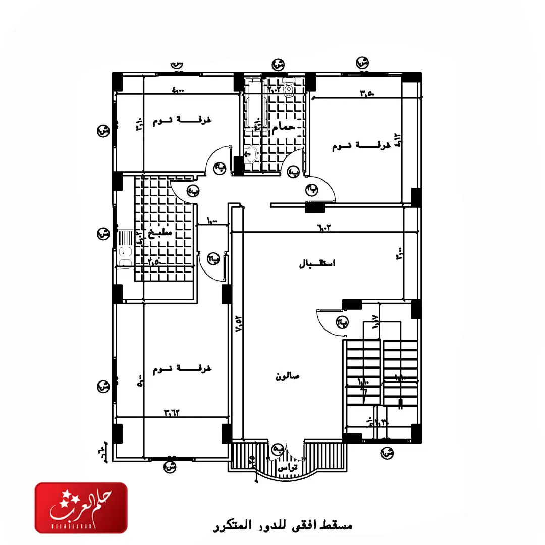 مخطط تصميم عمارة دورين