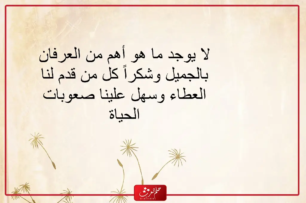 كلمة شكر وتقدير على الجهود المبذولة