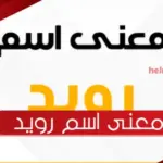 معنى اسم رويد وصفات حامل الاسم وحكم تسميته