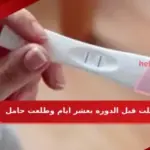حللت قبل الدوره بعشر ايام وطلعت حامل