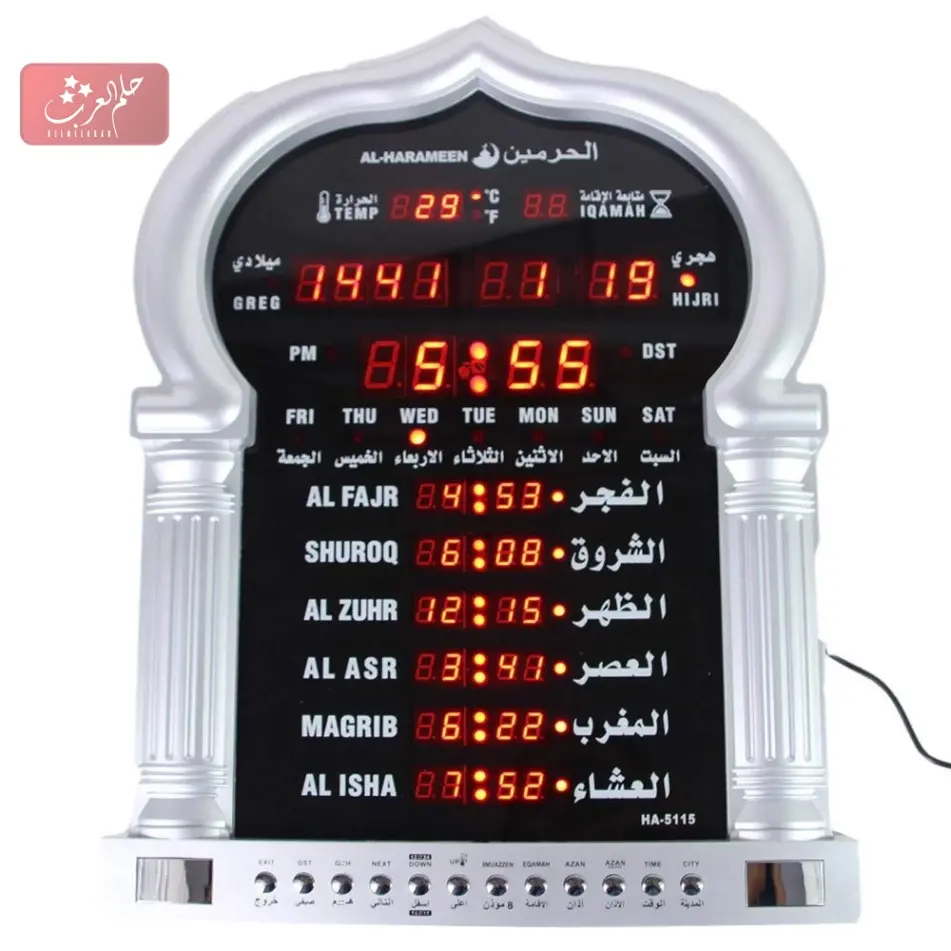 رموز المدن في ساعة الحرمين ودليل ضبطها
