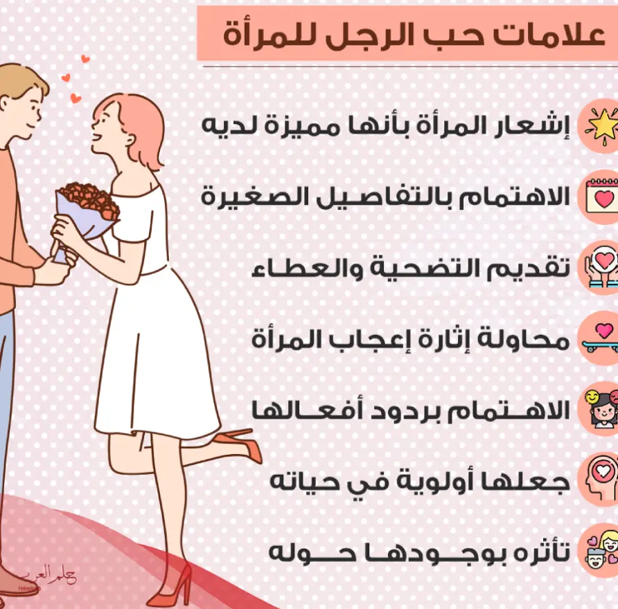 علامات حب الرجل للمرأة بجنون .. 10 علامات تدل على العشق الأبدي
