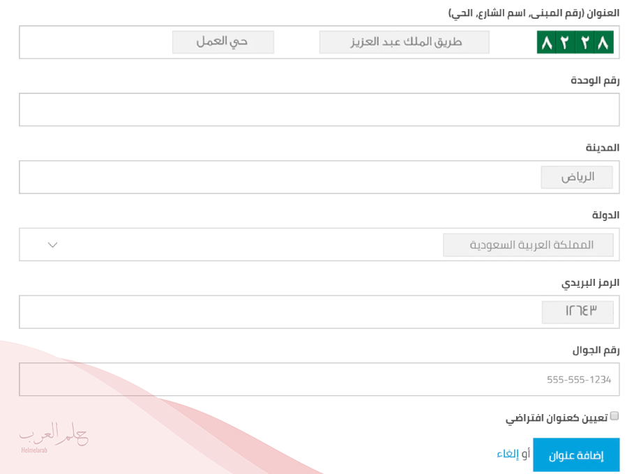 ماذا يعني رقم الوحده في العنوان الوطني