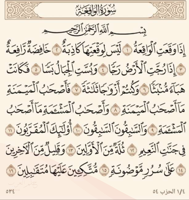 سورة تريح القلب وتزيل الهم والخوف
