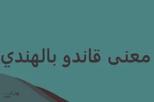 معنى قاندو بالهندي والعربي
