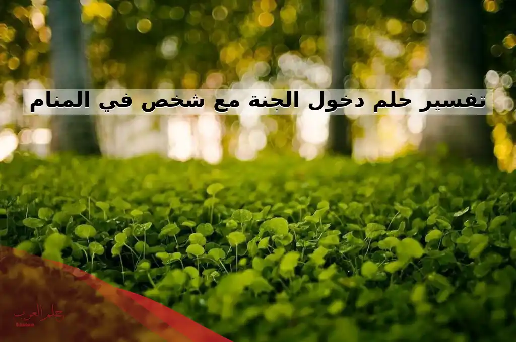 تفسير حلم دخول الجنة مع شخص في المنام