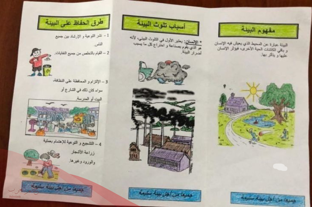 مطوية عن التلوث البيئي وأفضل مطويات عن نظافة البيئة