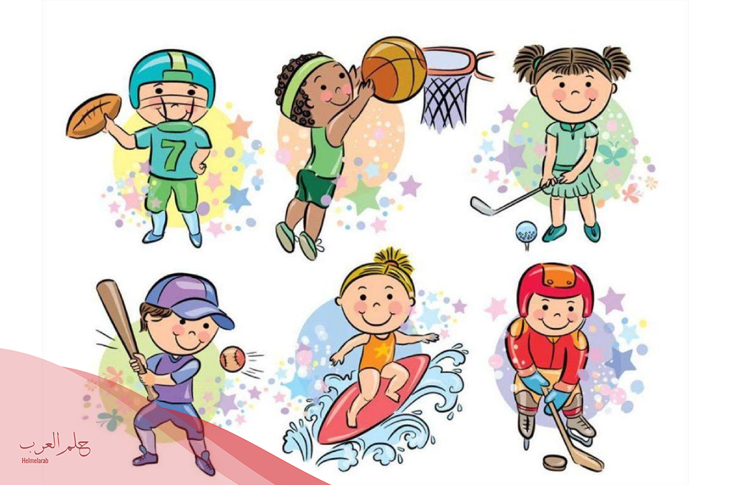 رسم عن الرياضه تلوين للبنات