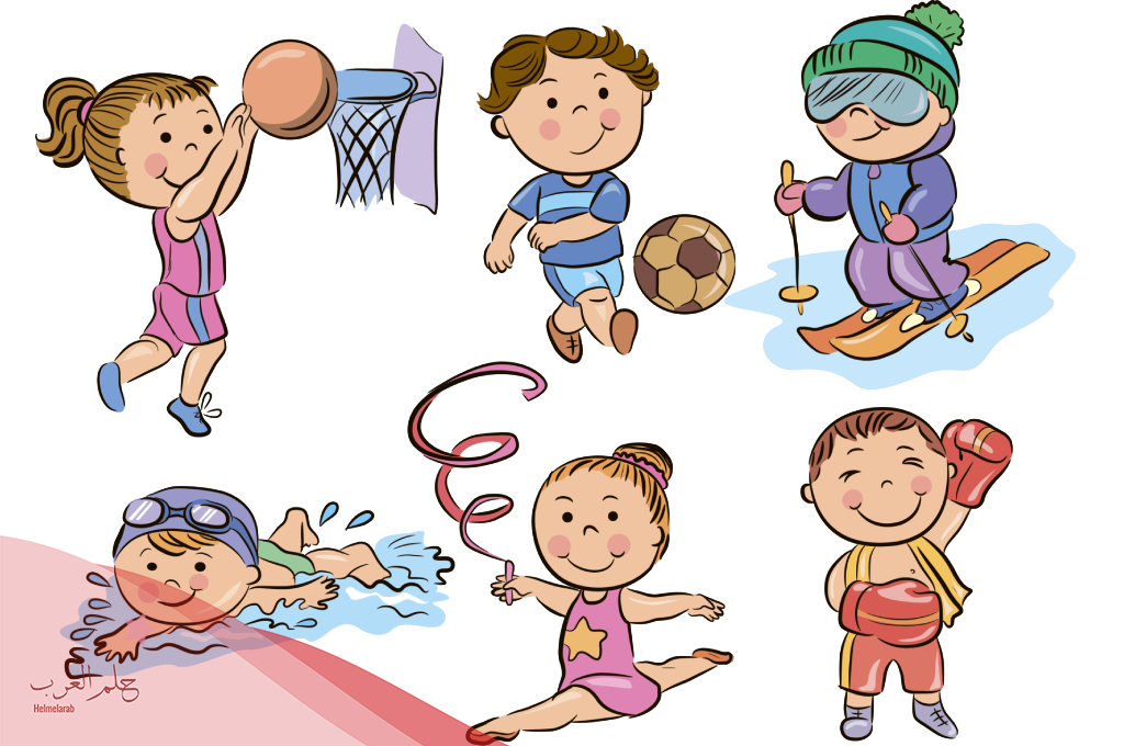 رسم عن الرياضه تلوين للبنات