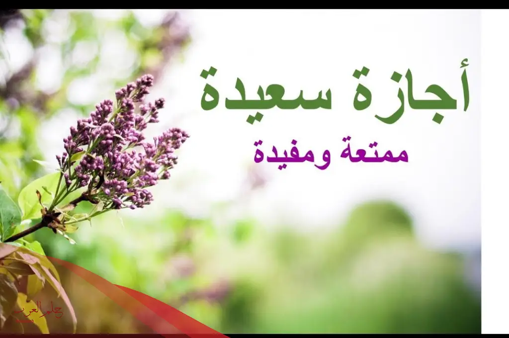 عبارات إجازة سعيدة على الجميع بمناسبة العطلة